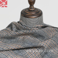 tela de poliéster de lana tejida de cheque a cuadros de tweed